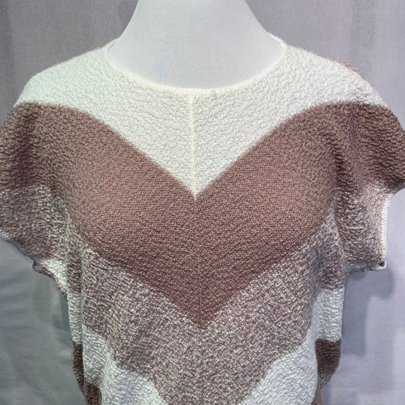 Centennial Knits Ltd vintage 80s Chevron short sleeve dolman sweater ***medium - Picture 8 of 10